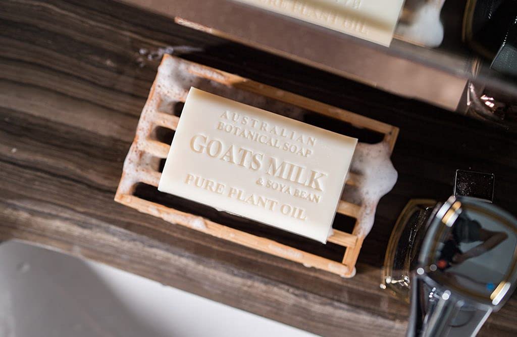 Australian Botanical Soap Bars , Goat's Milk with Soya Bean Oil Pure Plant Oil Soap, 6.8 oz. 193g Bars - 8 Count