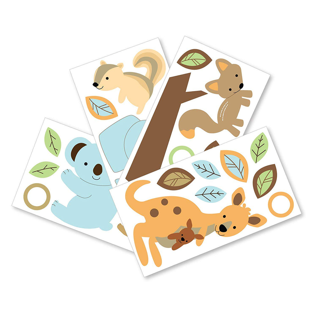 Lambs & Ivy Animal Antics Wall Appliques, Blue (Discontinued by Manufacturer)