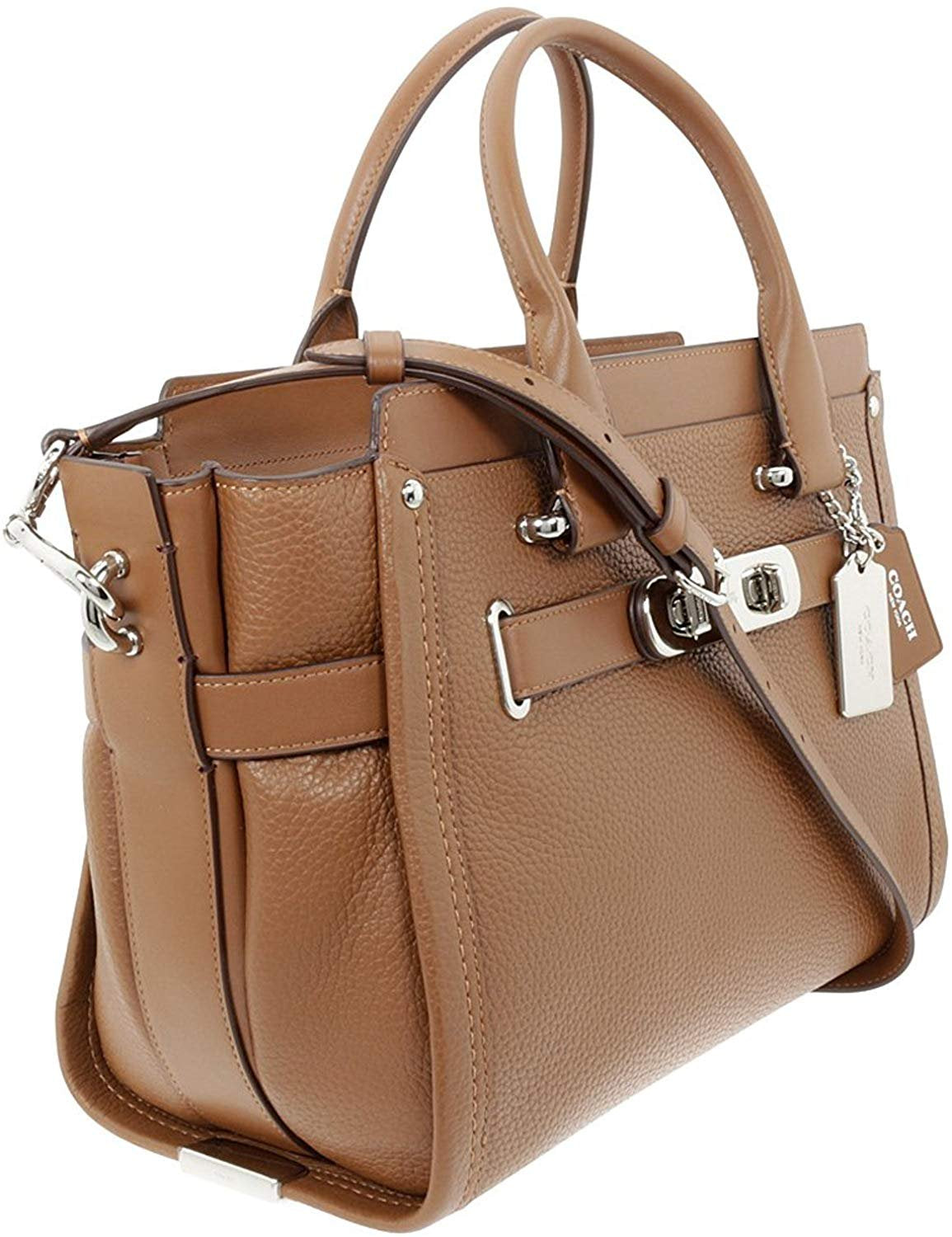 Coach Swagger Carryall Beige Pebble Leather Ladies Handbag 34408SVSD