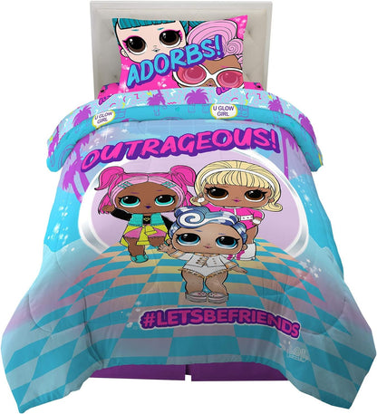 Franco Kids Bedding LOL Surprise Twin Size Sheet Set - Cinema Stars