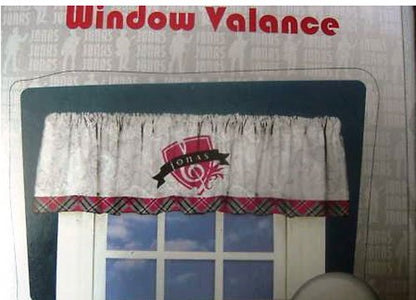 Jonas Brothers Plaid Note Window Valance
