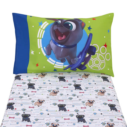Disney Puppy Dog Pals Puppy Pals 2 Piece Toddler Sheet Set - Fitted Bottom Sheet & Reversible Pillowcase