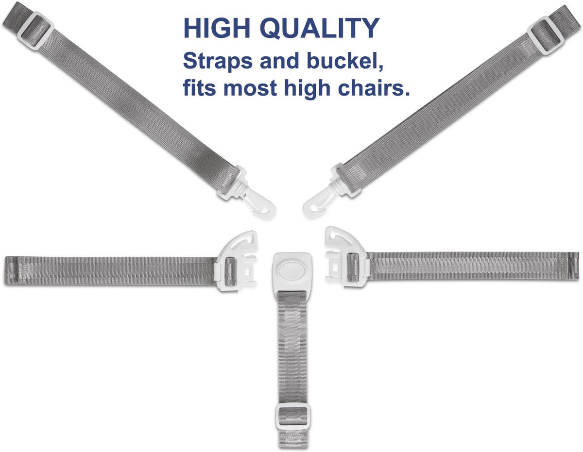 Todays Kids High Chair Straps, Compatible with Graco Highchairs, Replacement Harness Straps for most 5 Point High Chairs, Replacement High Chair Belt