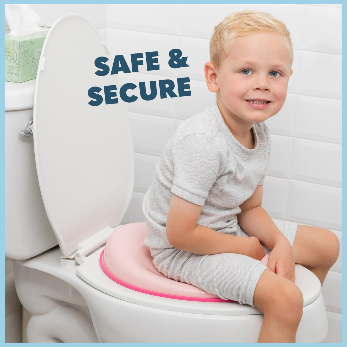 Todays Kids Toddler Potty Training Seat - Toddler Toilet Seat Attachment for Boys & Girls w/Splash Guard, Non-Slip Grip for Secure Fit, Fits Standard Round & Oval Toilets, Storage Hook Included