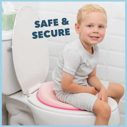 Todays Kids Toddler Potty Training Seat - Toddler Toilet Seat Attachment for Boys & Girls w/Splash Guard, Non-Slip Grip for Secure Fit, Fits Standard Round & Oval Toilets, Storage Hook Included