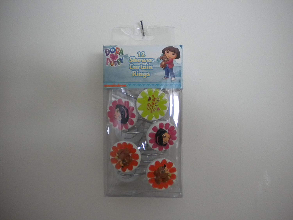 Dora Loves Puppy Shower Curtain Rings