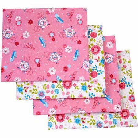 Disney Cinderella Flannel Baby Receiving Blanket, 4-Pack