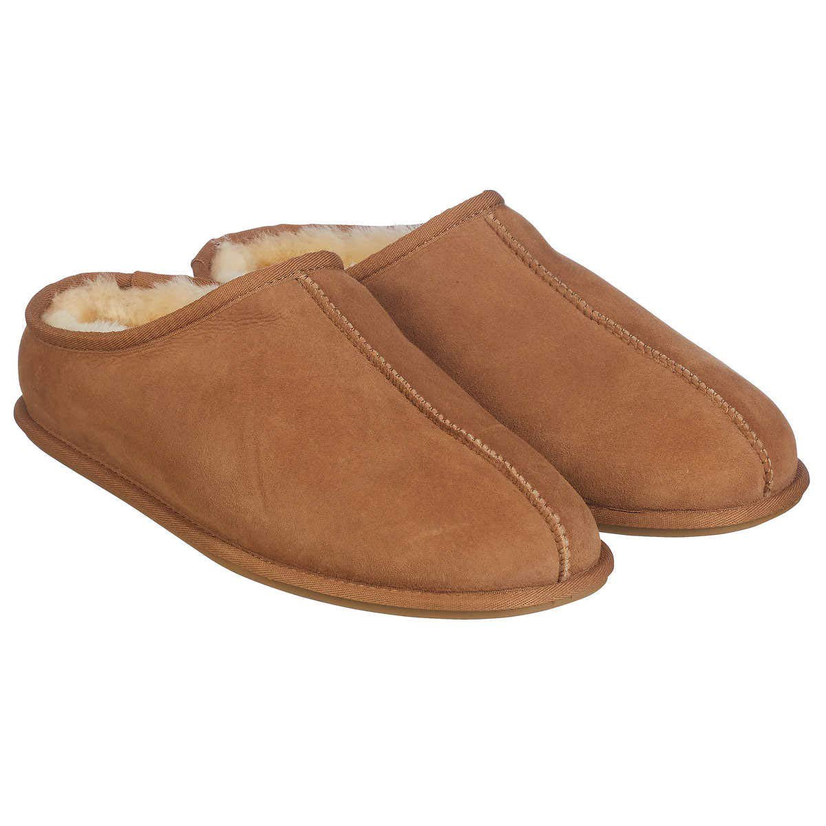 KirklandSignature Men's Shearling Clog Slipper Chestnut