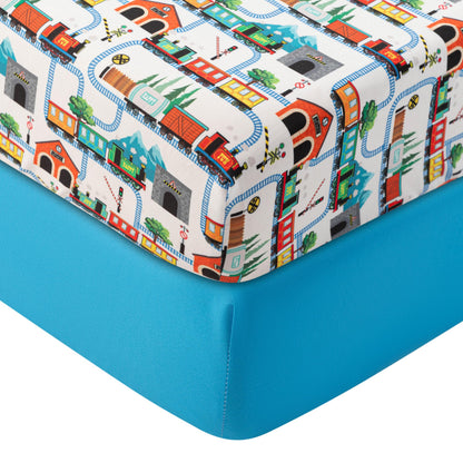 Today's Kids 1-Pack Monster Truck Fitted Baby Crib Sheet Boy - Soft & Breathable Printed Nursery Toddler Bed Sheets for Boys, Elastic Edge with Deep Pockets, Machine Washable, Fits 28" x 52" Mattress