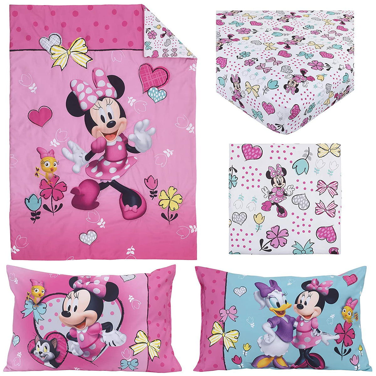 Disney Minnie Mouse 4 Piece Toddler Bedding Set