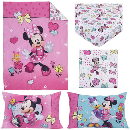 Disney Minnie Mouse 4 Piece Toddler Bedding Set