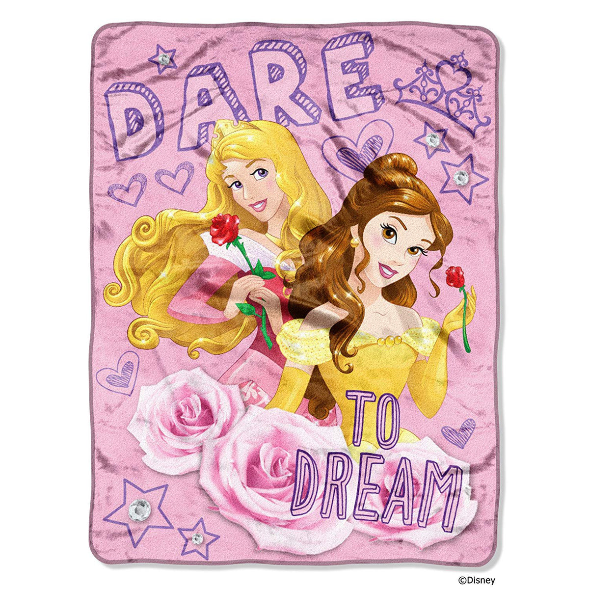 Disney's Princesses, "Dare to Dream" Micro Raschel Throw Blanket, 46" x 60"