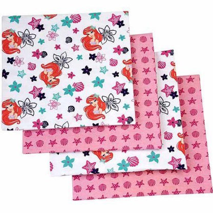 Disney Ariel Sea Treasures Flannel Blanket - 4-Pack
