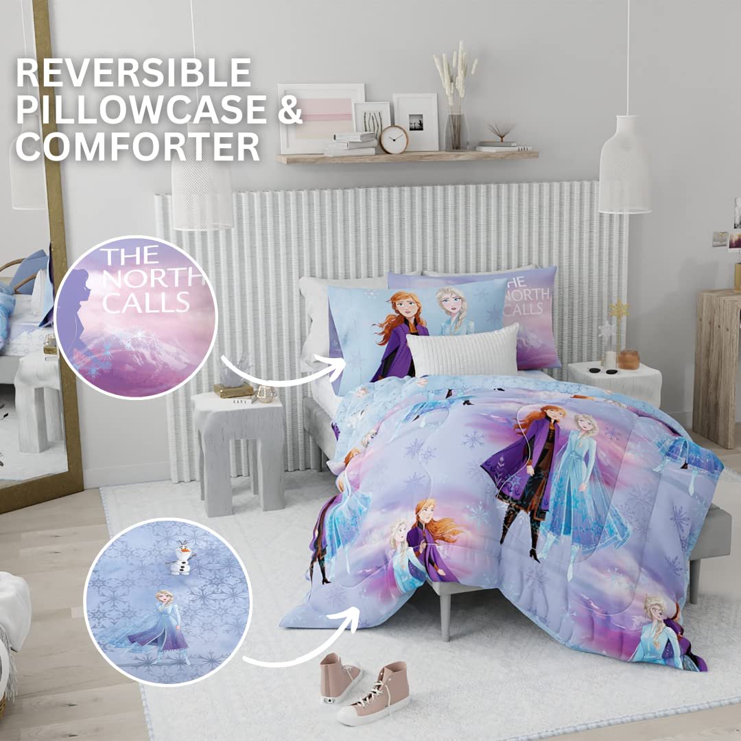 Disney Frozen 2 Twin Comforter & Sheets with Sham, 5 Piece Set