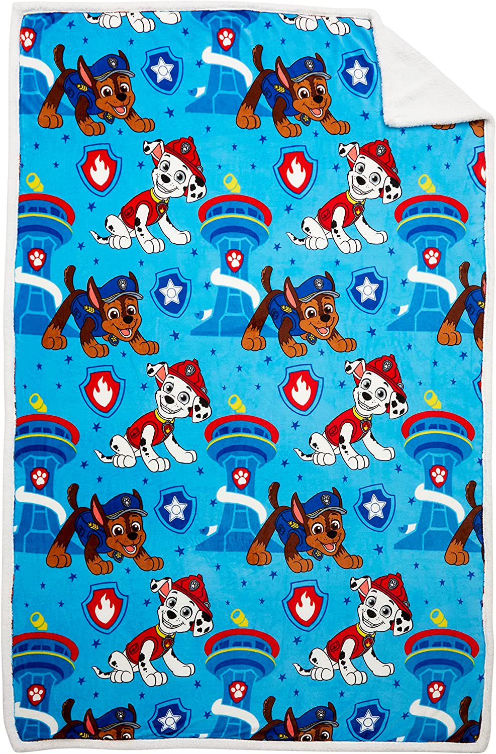 Franco Paw Patrol Soft Premium Plush Sherpa Blanket Throw, 60 in x 90 in