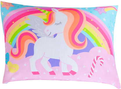 Todays Kids 2-Piece Unicorn Bedding Toddler Sheet Set - Breathable 100% Soft Brushed Microfiber Polyester, Standard Size Crib Sheet Set - Gentle on Delicate Skin - Fitted Toddler Sheets & Pillowcase