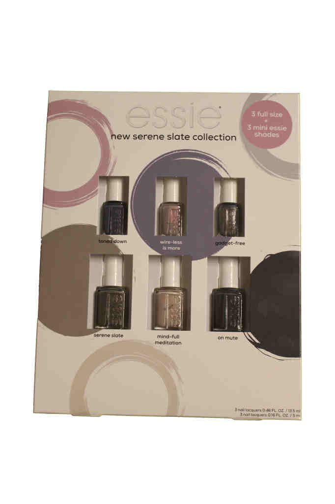 Essie New Serene Slate Collection 3 Full Size + 3 Mini Shades Nail Lacquers