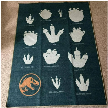 Franco Kids Jurassic World Dominion Area Rug - 40" x 54" - Dinosaur Footprints Design