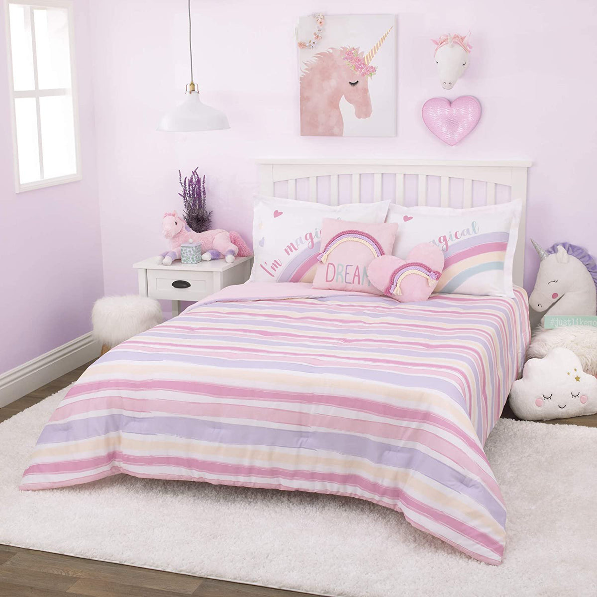Everything Kids Bedding Super Soft Microfiber Comforter & 2 Shams Set, Full Size 83" x 86"