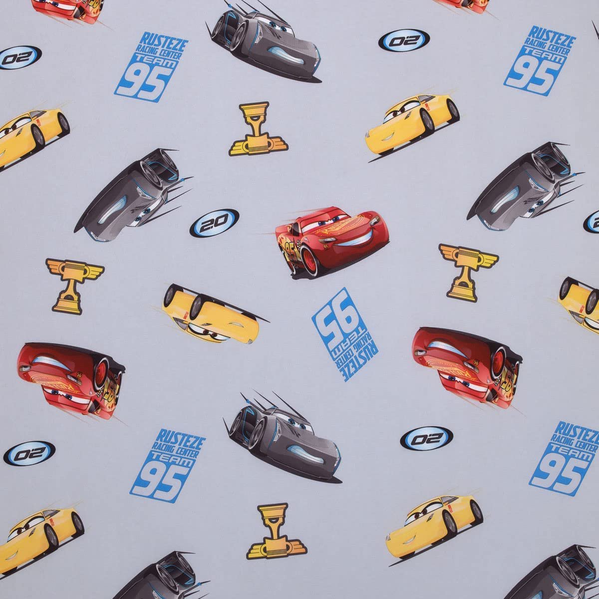 Disney Cars Fitted Crib Sheet 100% Soft Breathable Microfiber, Baby Sheet, Fits Standard Size Crib Mattress 28in x 52in