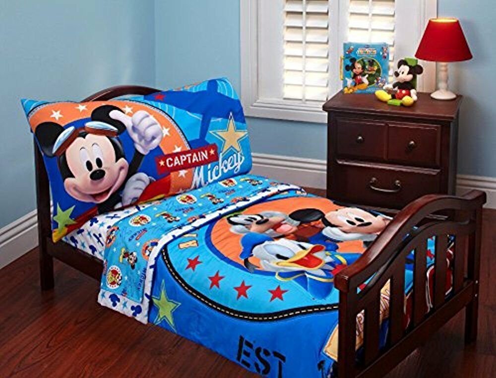Disney Baby Mickey Mouse 4-Piece Toddler Bedding Set