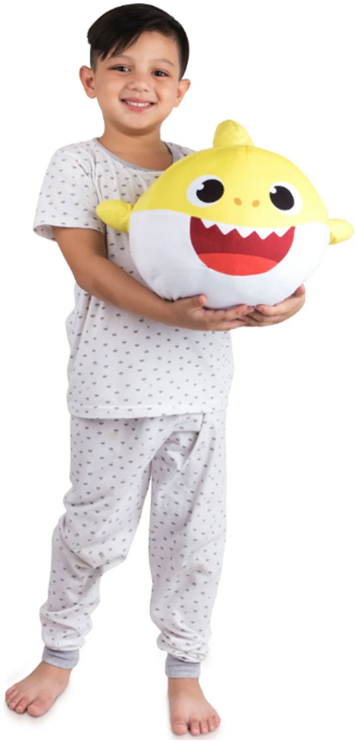 Baby Shark Kids Plush Cuddle and Decorative Pillow Buddy, Yellow 15" Tall
