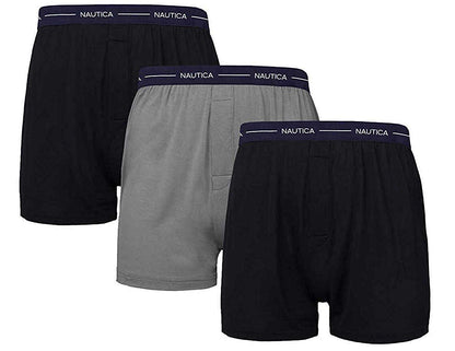Nautica Men's Boxer Modal Cotton Fit Boxer with Functional Fly Tagless, 3 Pack