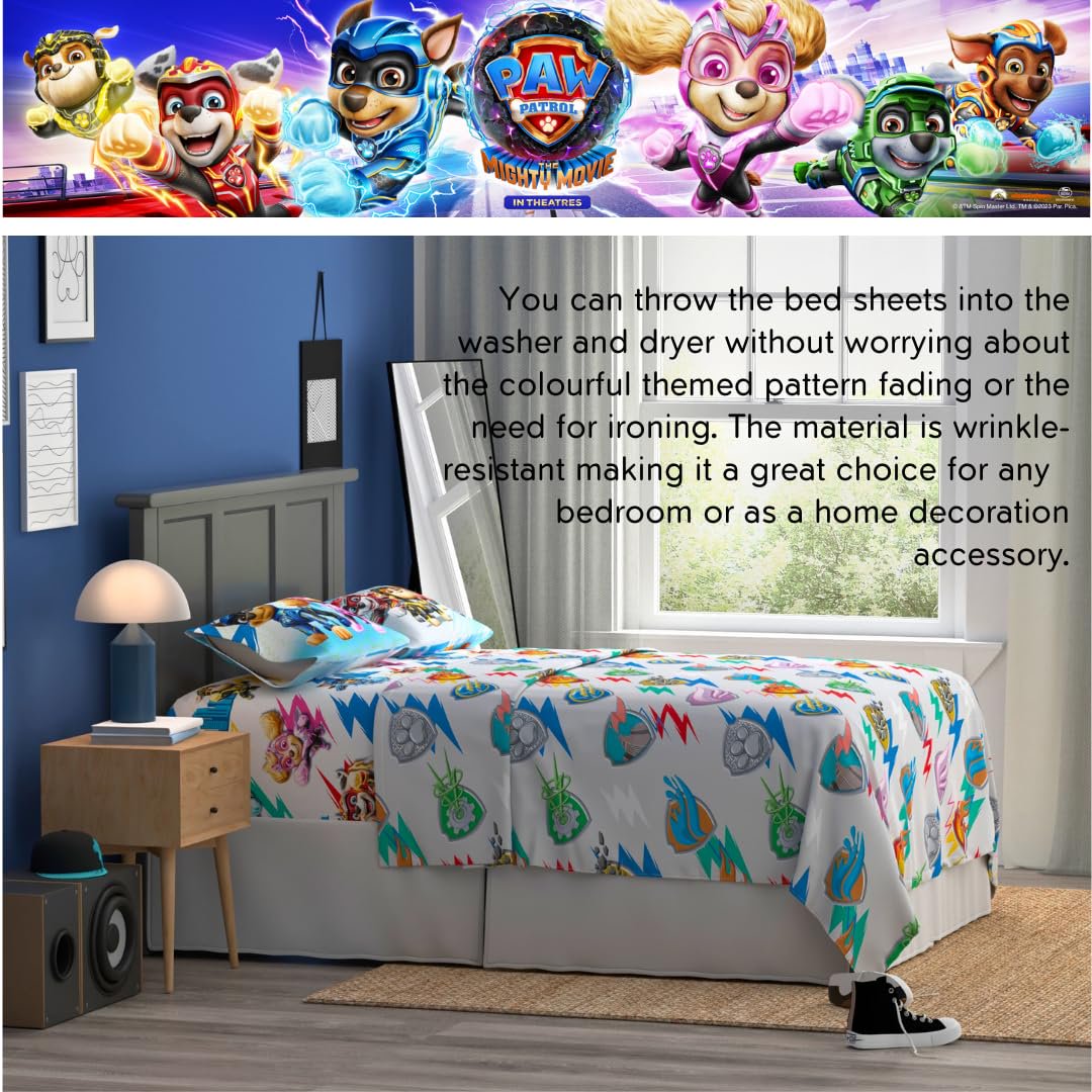 Franco Kids Paw Patrol 2 The Movie 4 Piece Full Size Sheet Set