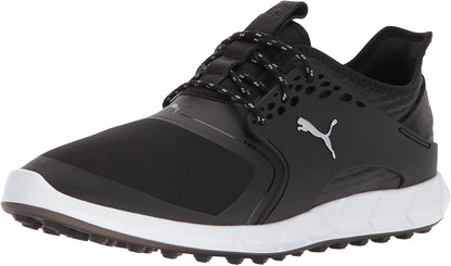 Puma Golf Men's Ignite Pwrsport Golf Shoe, Black/Silver, 8 Medium US