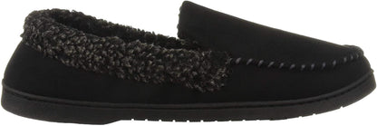 Dearfoams Men's Memory Foam Slipper Microsuede Moc Whipstitch