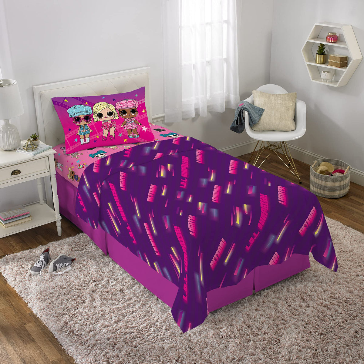 Franco Kids LOL Surprise Twin Size Sheet Set