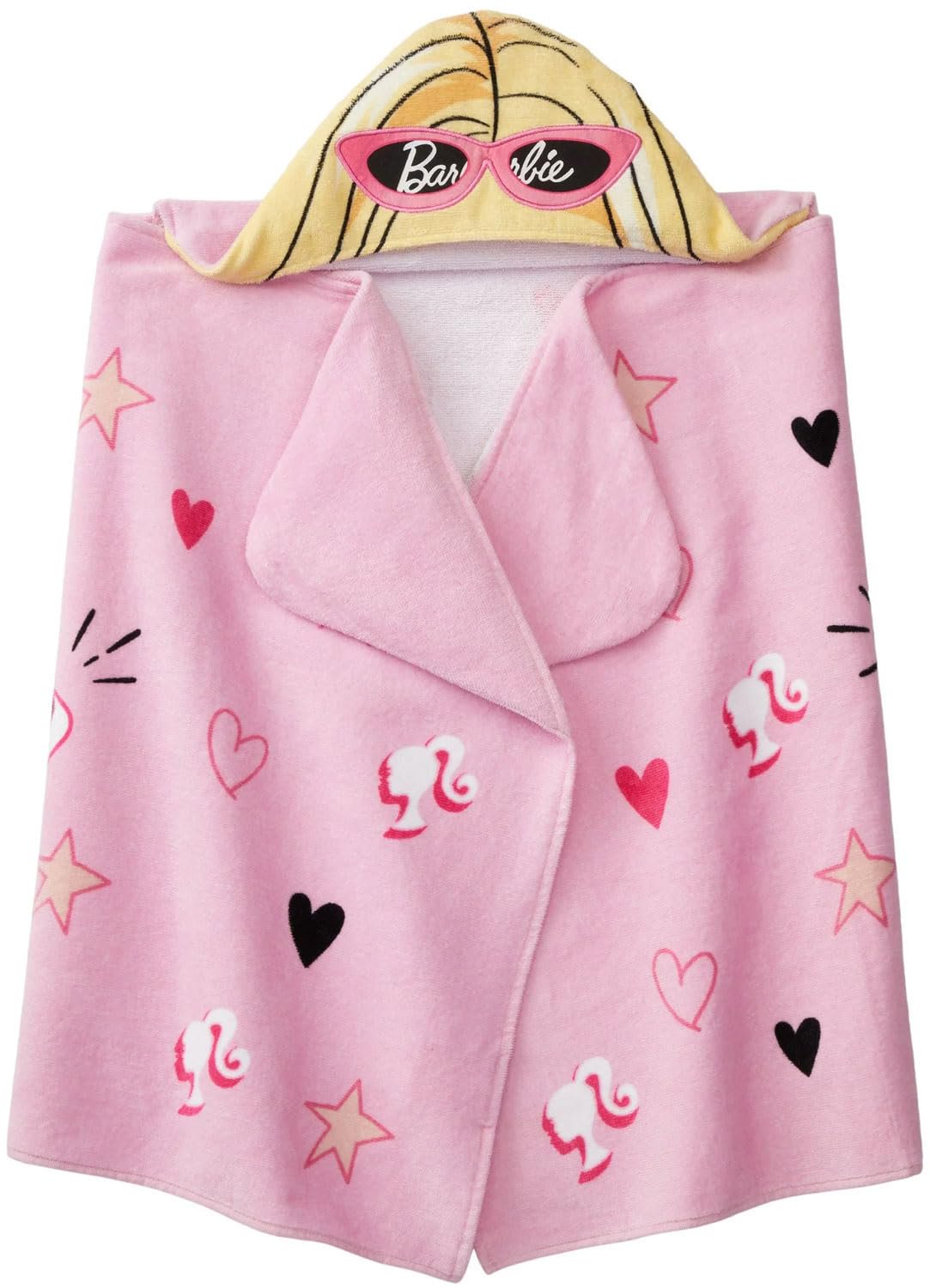 Franco Barbie Bath/Pool/Beach Cotton Hooded Towel Wrap, 24 in x 50 in