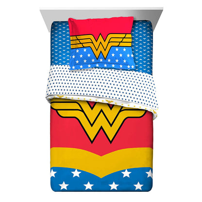 Wonder Woman Girls Twin/Full Comforter and Sham Set