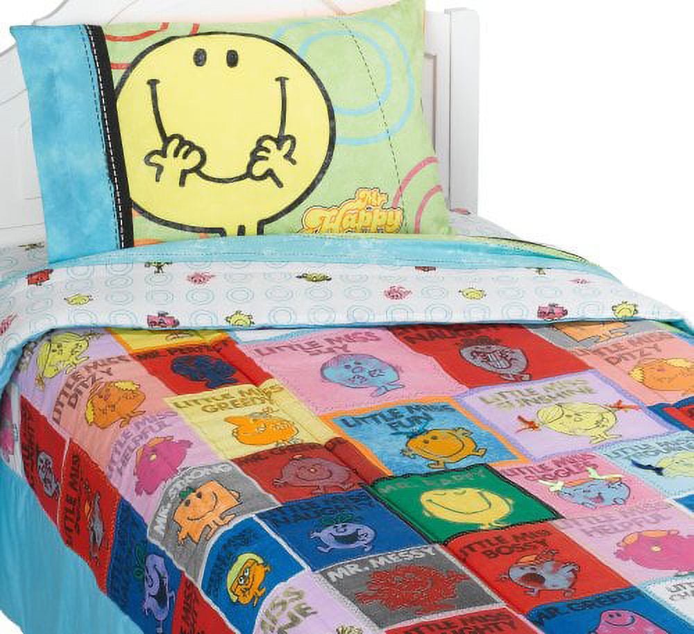 Mr Men Little Miss Vintage Patchwork - Mr. Lazy Comforter, Twin