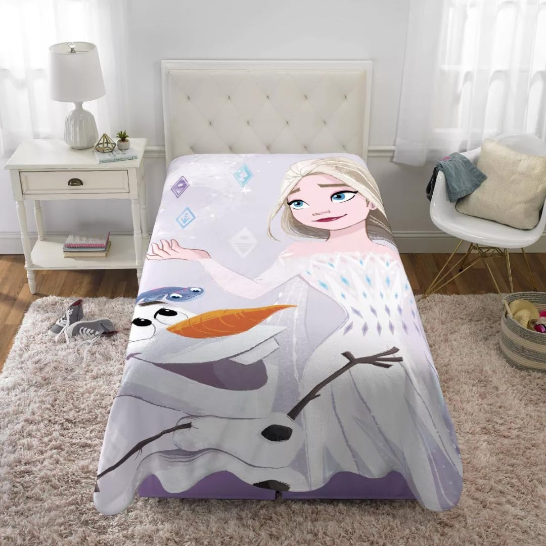Disney Frozen 2 Plush Micro Raschel Blanket, 62 in x 90 in