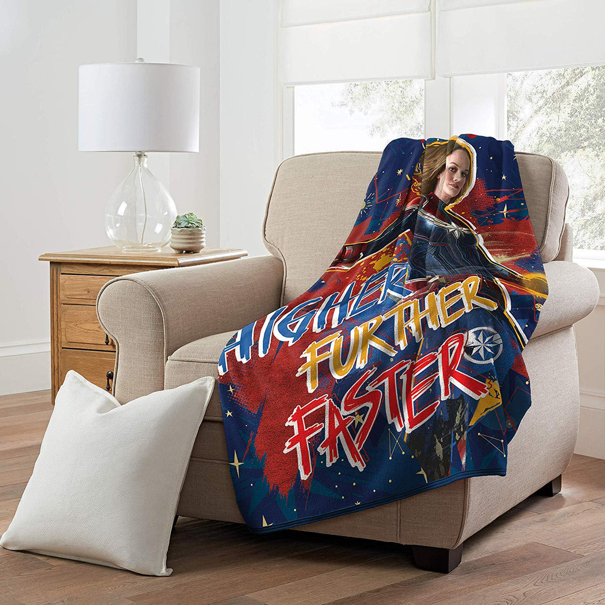 Marvel  Avengers Micro Raschel Throw Blanket, 46" x 60", Multi Color