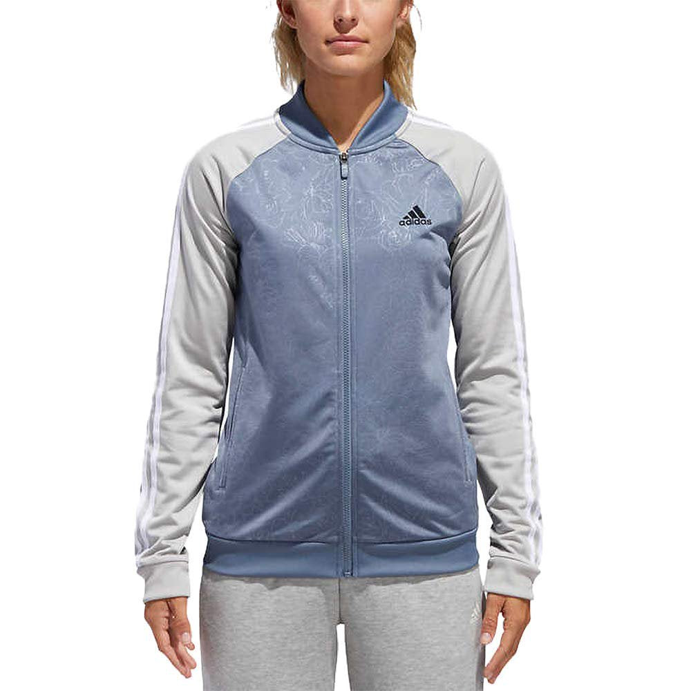 adidas Womenâ€™s Embossed Print Track Jackets Full-Zip Climalite Jacket
