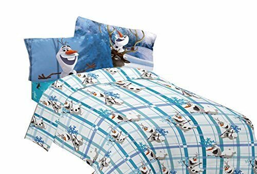 Disney Frozen Bed Sheet Set Olaf Build a Snowman Bedding Accessories