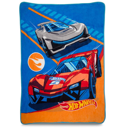 Franco Kids Hot Wheels Micro Raschel Throw Blanket, 46 in x 60 in