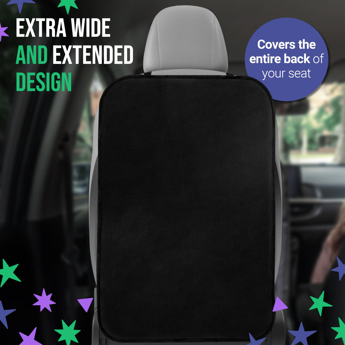 Todays Kids 2 Pack Kick Mats Back Seat Protector - Backseat Car Organizer for Kids, Car Storage Organizer, Back Seat Cars Organizers, Cars Organizers Backs Seats, Travel Accessories
