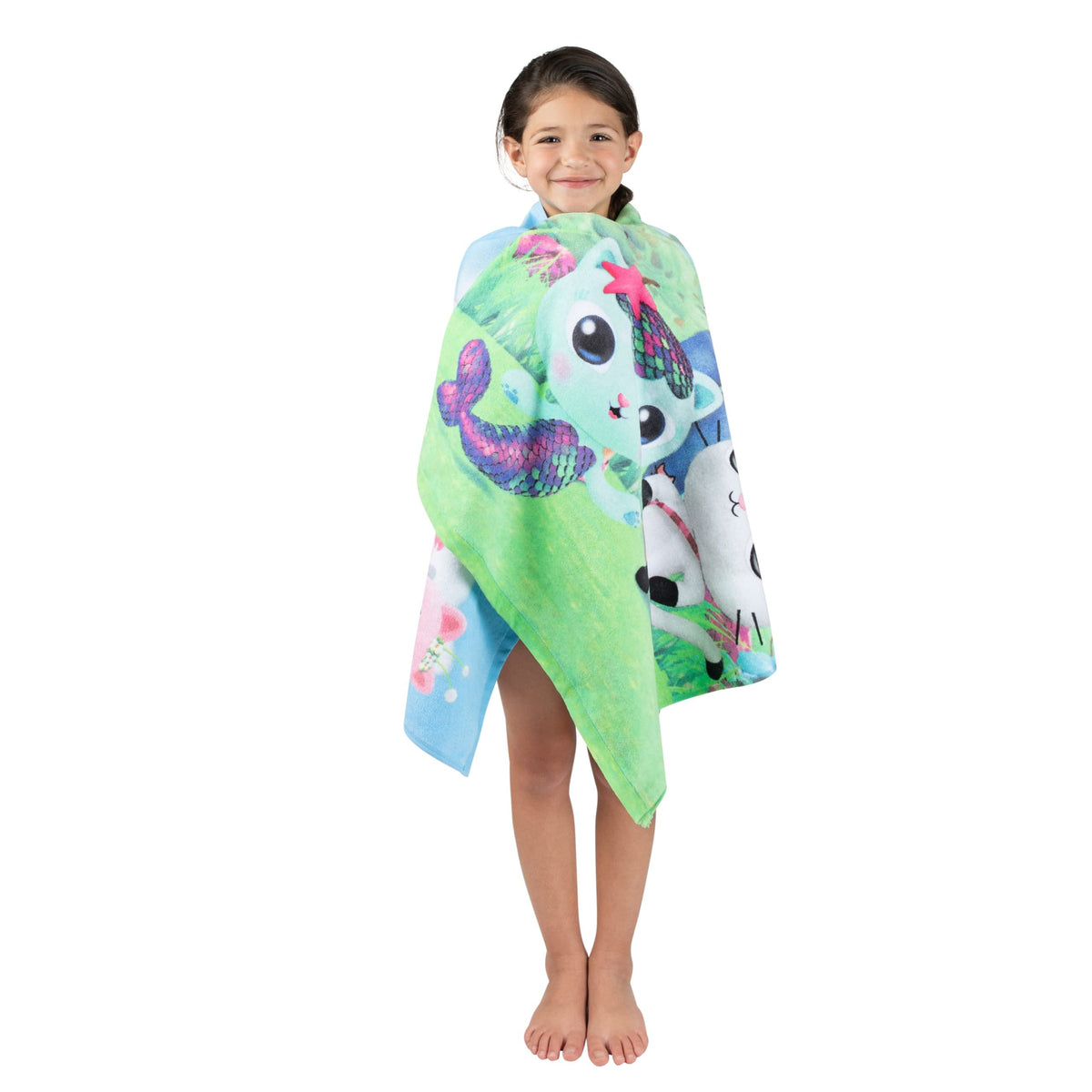 Franco Gabby's Dollhouse Kids Beach Towel & Washcloth 2 Piece Set, 50 in x 25 in