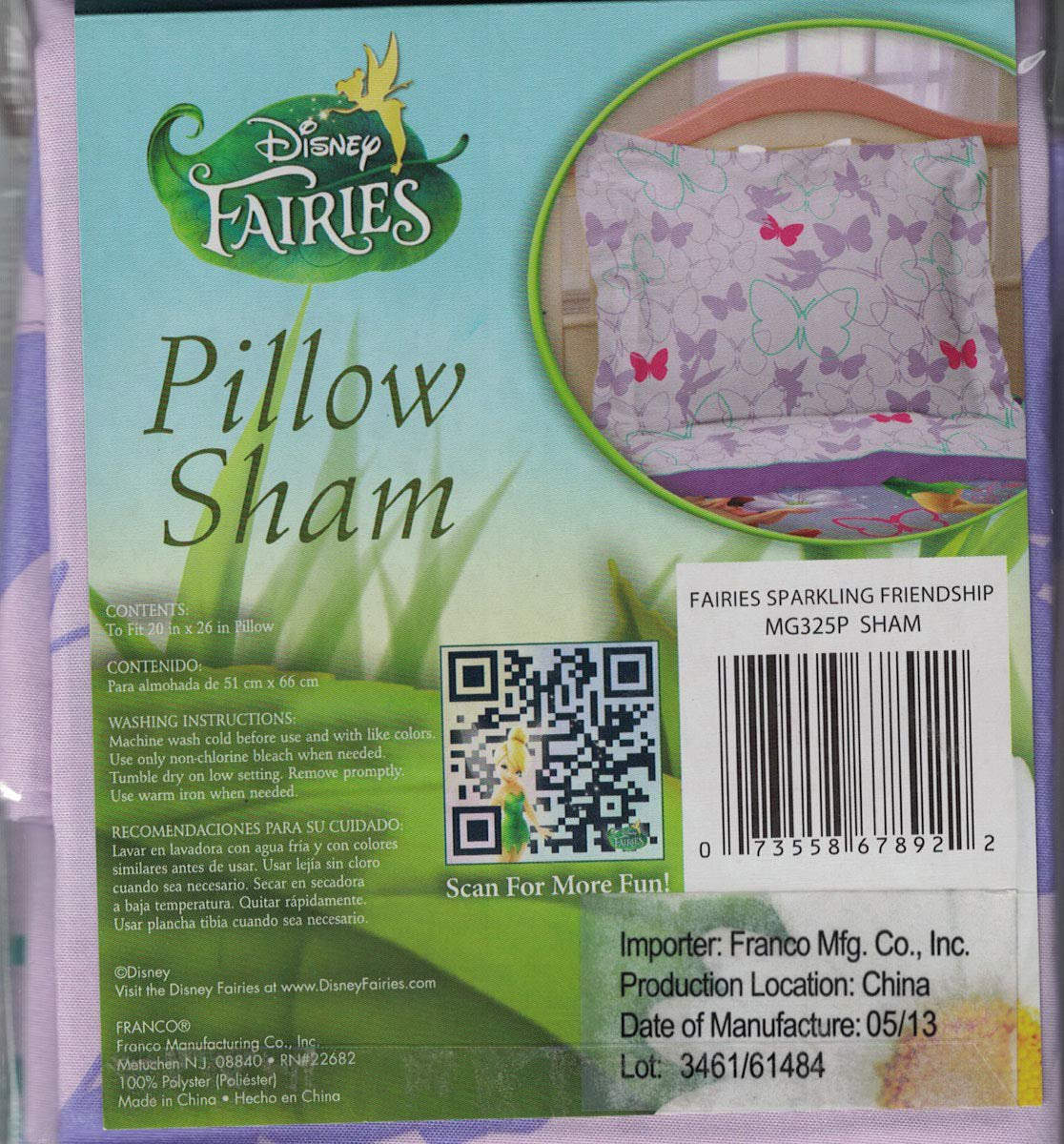 Disney Fairies Sparkling Butterflies Pillow Sham