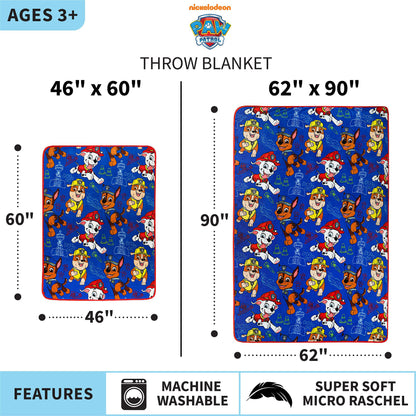 Franco Kids Paw Patrol Plush Throw Blanket, 62 in x 90 in