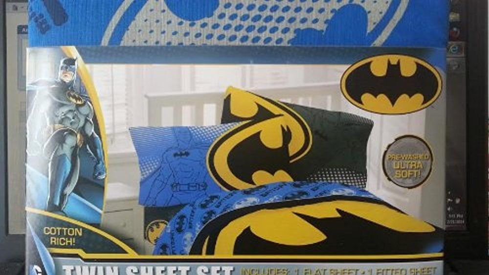 Batman Glowin Bat Logo Symbol Twin Sheets 3 Pieces Set