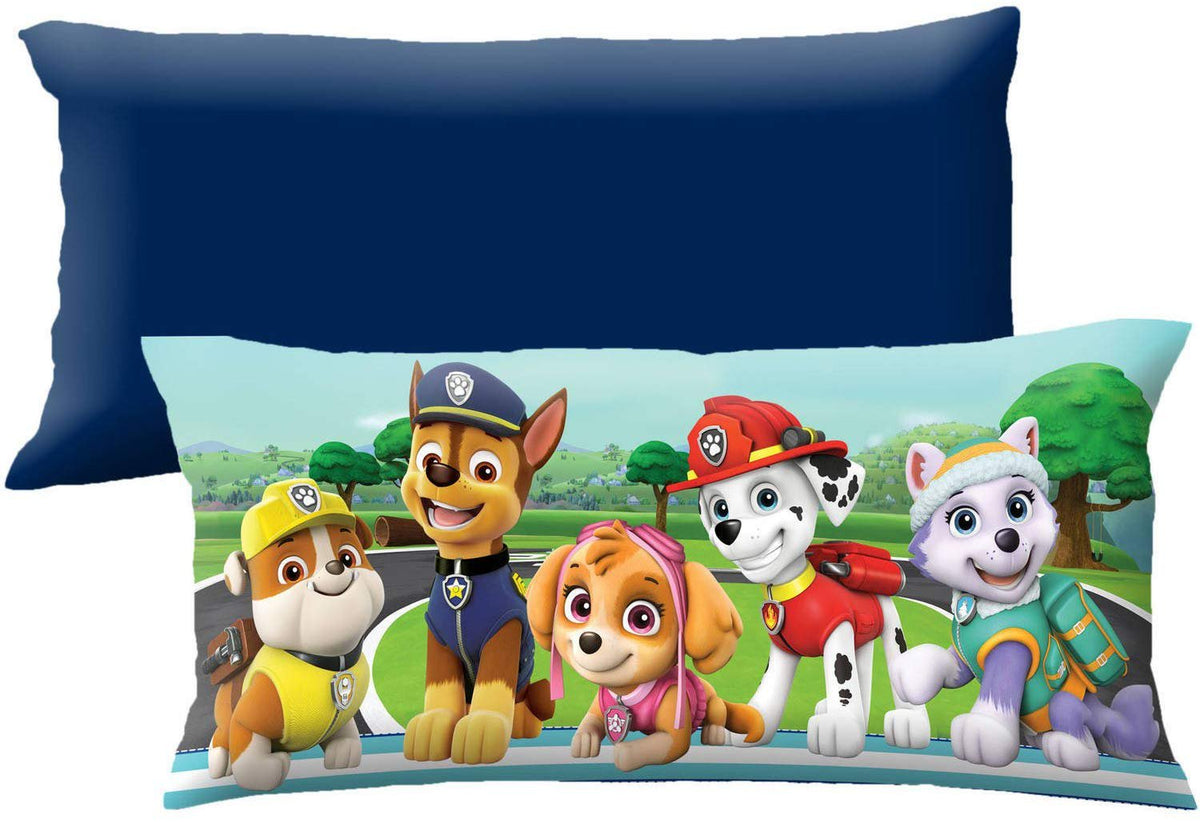 1 Piece Kids 20 x 48 Blue Oversized Paw Patrol Theme Body Pillow, Geometric Novelty Oversize Marshall Chase Rubble Skye Animal Print Pattern Pillows Cushion Couch Sofa Bedroom Bed Headrest, Polyester