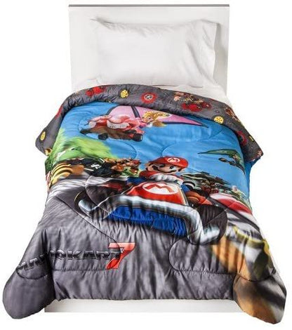 Mario Kart Twin Microfiber Comforter- 64" x 86"
