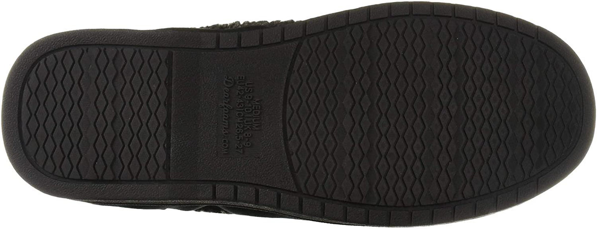 Dearfoams Men's Memory Foam Slipper Microsuede Moc Whipstitch