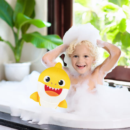 Baby Shark Kids Scrubby, Bath Accessory, Yellow 11"