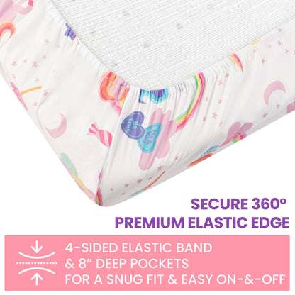 Today's Kids 1-Pack Monster Truck Fitted Baby Crib Sheet Boy - Soft & Breathable Printed Nursery Toddler Bed Sheets for Boys, Elastic Edge with Deep Pockets, Machine Washable, Fits 28" x 52" Mattress