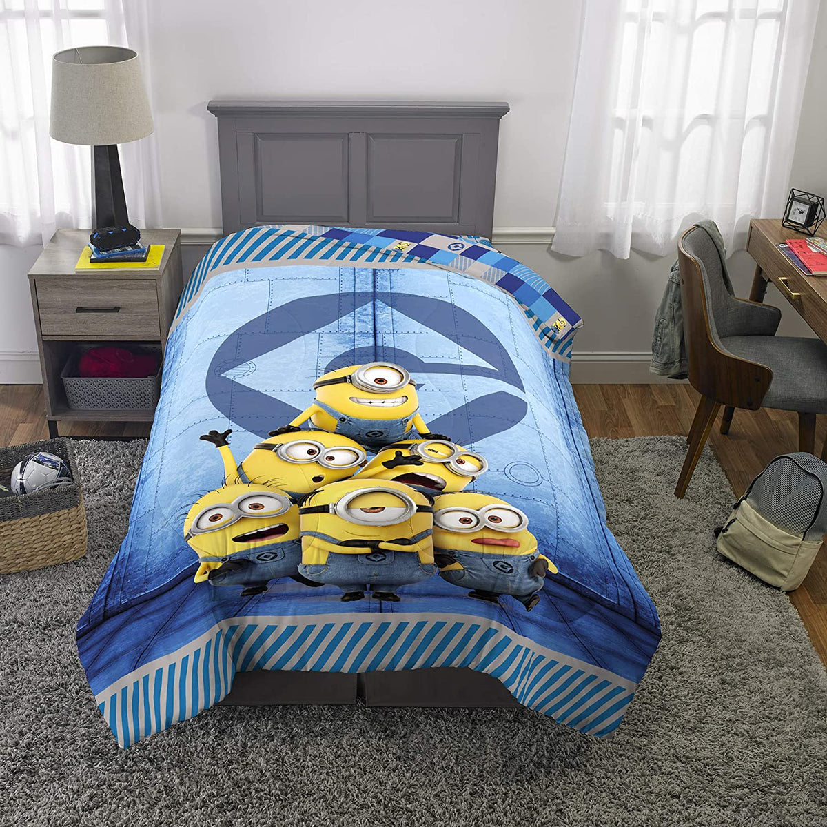 Franco Kids Bedding Despicable Me Minions Twin/Full Comforter, Size 72" x 86"
